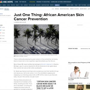 Just One Thing: African American Skin Cancer Prevention